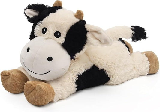 Cuckool Cow Stuffed Animals, Microwavable Stuffed Animals Adorable Fluffy Cow Plush for Warmth & Comfort, Heatable Coolable Lavender Scent Toys, Cute Soft Plushies Cow Gift for Kids Boys Girls & Adult