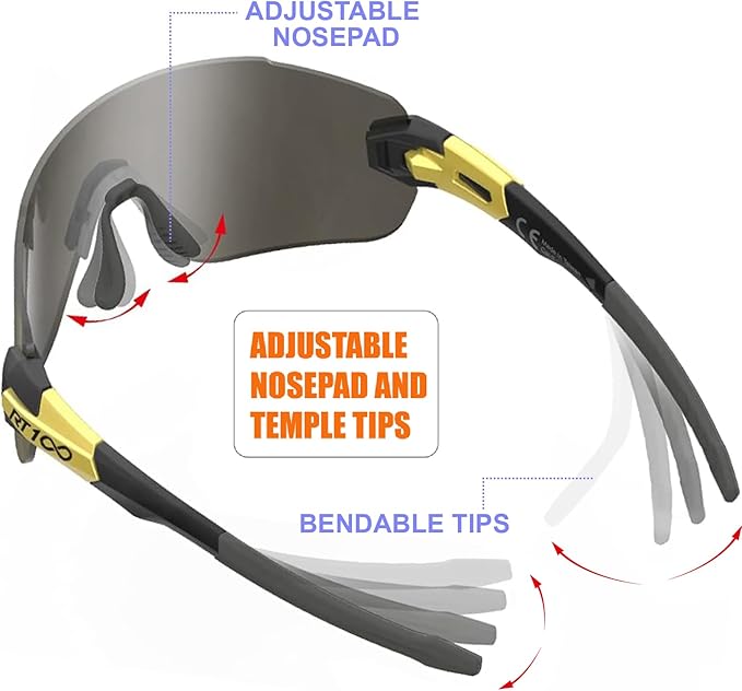 RIDE YOUR WAY Professional wrap around Frameless Cycling Sunglasses for Men and Women