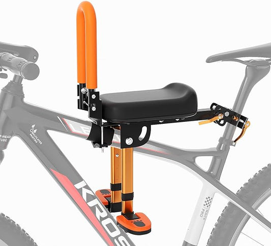 Child Bike Seat - Front Mount, Kids Bike Seat for Adult Bike,Retractable Baby Bike Seat Front Mounted, Toddler Bike Seat for Children 2~6 Years