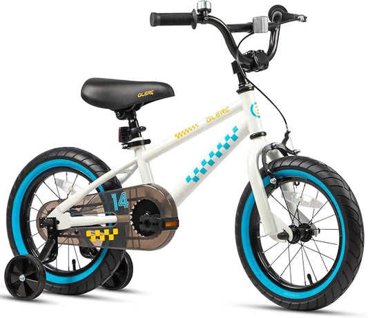 Glerc NuNu 12 14 16 Inch Kids Bike BMX Style for 2-8 Years Old Boys Girls, Toddler Bicycles with Training Wheels & Coaster Brake, Multiple Colors
