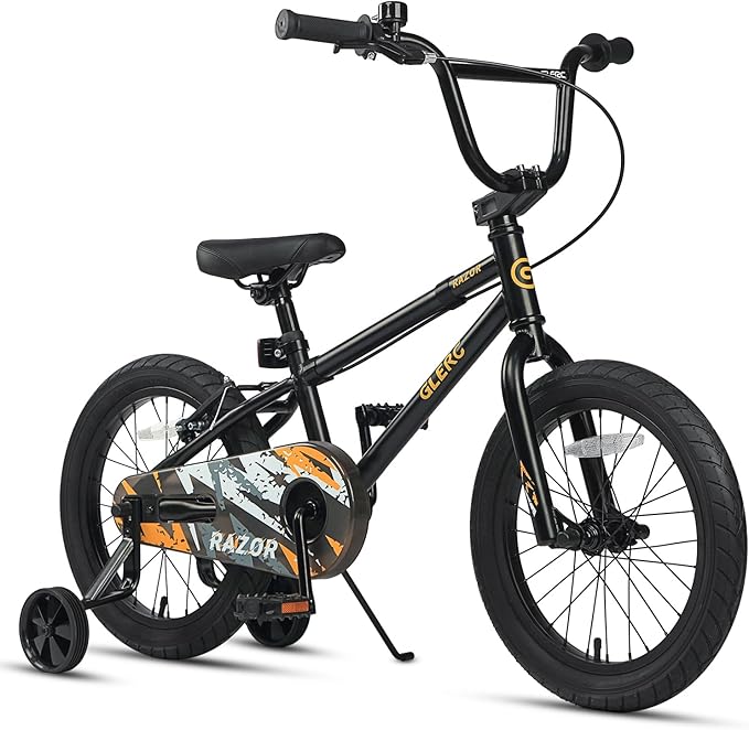Glerc Kids Bike for Ages 1-8 Years Old, 12-16 Inch BMX Style Kids Bicycle with Training Wheels, Boys Bike for Children and Toddler, Multiple Colors