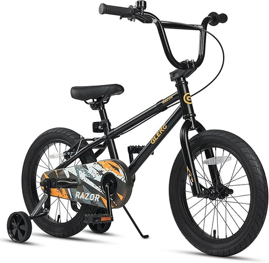 Glerc Kids Bike for Ages 1-8 Years Old, 12-16 Inch BMX Style Kids Bicycle with Training Wheels, Boys Bike for Children and Toddler, Multiple Colors