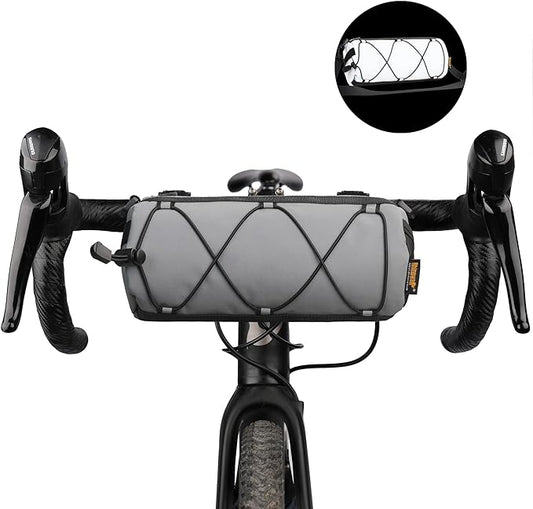 Rhinowalk Bike Handlebar Bag, Bicycle Front Bag Shoulder Bag Storage Bag with Shoulder Strap for Road Mountain Bike Cycling Travel
