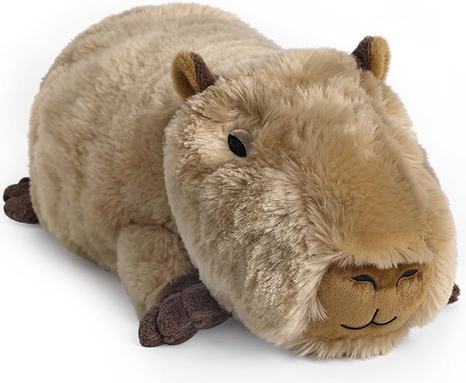 Capybara Stuffed Animals, Microwavable Stuffed Animal Adorable Fluffy Capybara Plush for Warmth Comfort, Heatable Coolable Lavender Scent Toy, Cute Soft Plushie Gift for Kids Adult & Children Boy Girl