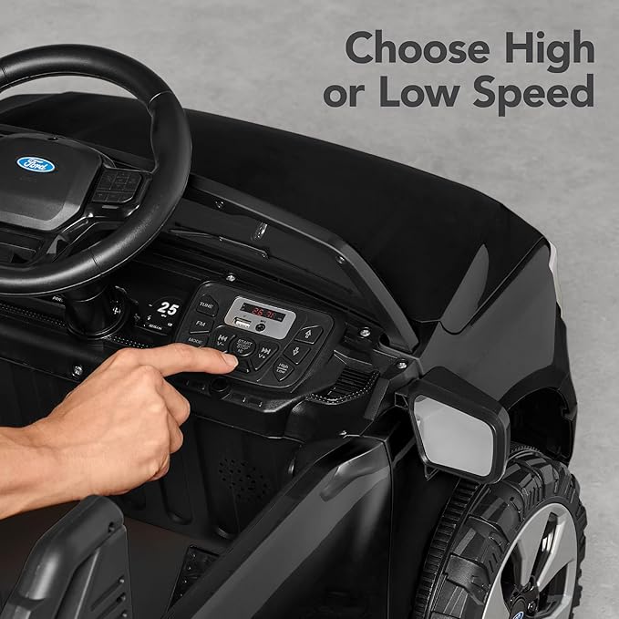 Best Choice Products Licensed Ford F-150 Lightning Truck Kids 12V Electric Ride On Car Toy w/ 66lb Weight Capacity, Parent Control, Bluetooth - Black