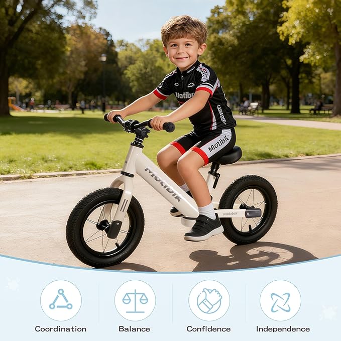 Toddler Balance Bike 3 Year Old,12 Inch Inflatable Rubber Tires,No Pedal Kids Toy Bike for 3-6 Years Old,The Perfect First Bike 3-6 Boys Girls, Multiple Colors