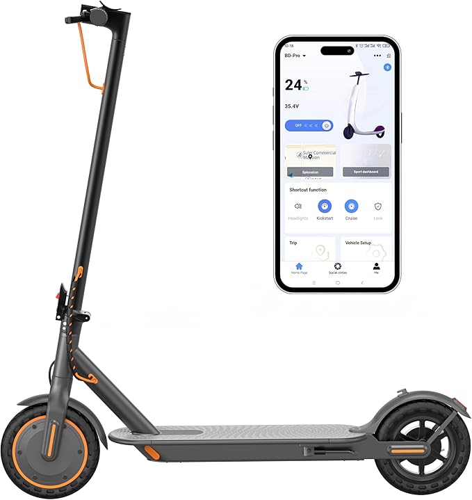 8.5/10 Inches Electric Scooter Adult, 19/22 MPH Top Speed, 350W/500W Powerful Motor, 21/22/28 Miles Long Range, Folding E-Scooter for Adults, E Kick Scooter Dual Braking