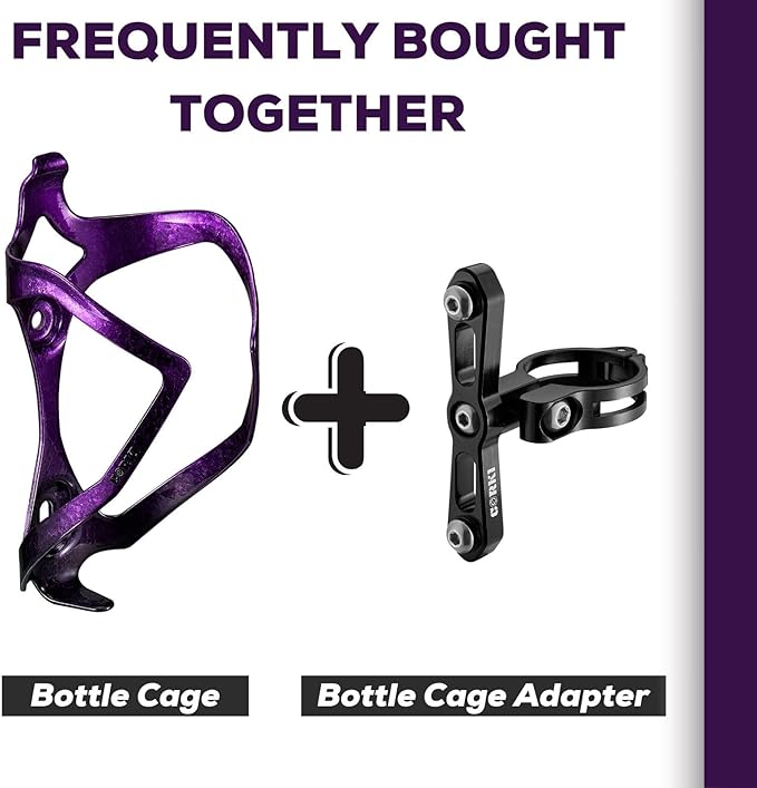 Bike Water Bottle Holder Bicycle Cage for Mountain Road MTB Gravel Adult Bikes Cycling Universal Carrier Rack 1 Pack Aluminum Alloy Ultralight Kettle Drink Accessories Purple