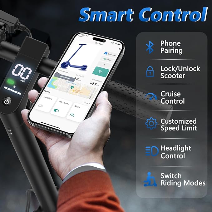 Electric Scooter for Adults, 8.5/10/14" Tires, 19/22Mph, 350W/500W Motor, 21-28 Miles Range, Folding E-Scooter with Dual Suspension,APP(V1/SPRO/MAX/PRO/X1/X1PRO)