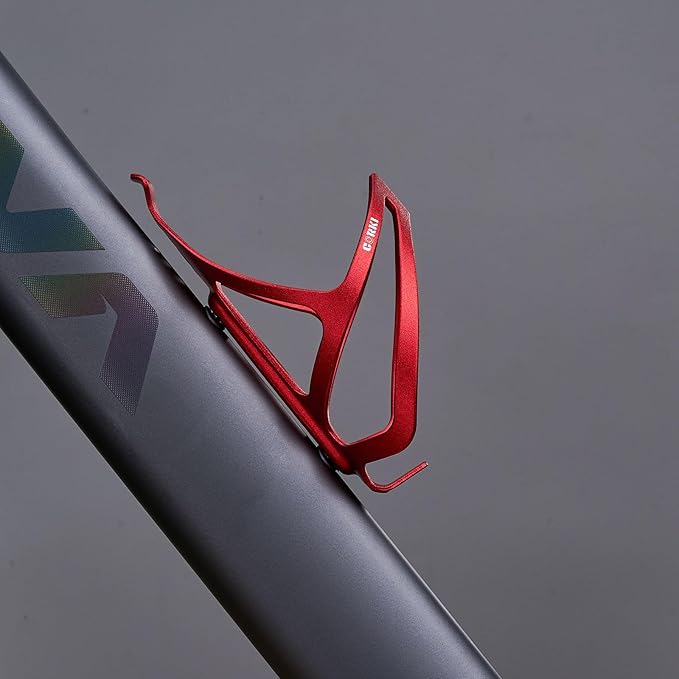 Corki Cycles Bike Water Bottle Holder Aluminum Alloy, Universal Bike Water Bottle Cage for Road, Mountain and Gravel Bikes -1 Pack - Red