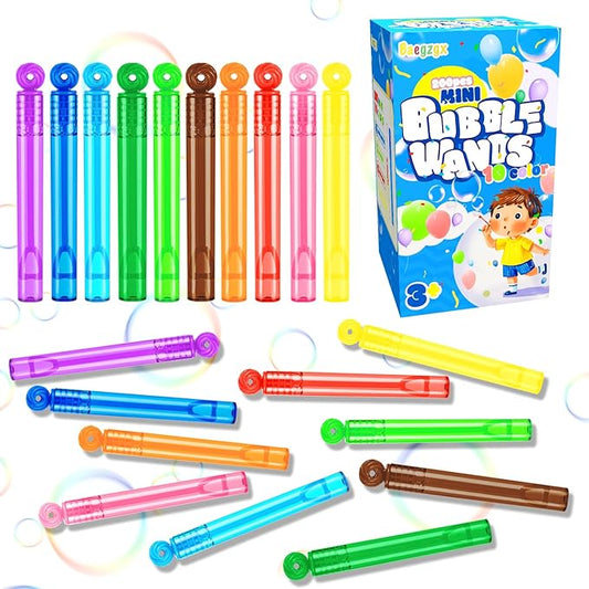 200 Pcs Mini Bubble Wadns Party Favors for Kids,10-Color Bubble Stick, Thanksgiving and New Year, Theme Birthday, Wedding, Summer Girls and Boys Carnival, Summer Outdoor Toys