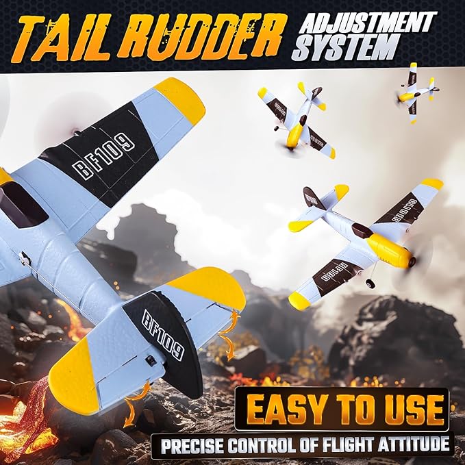 BEZGAR 3 Channel RC Plane, Drones for Kids, 6-axis Gyro Remote Control Airplane, RC Helicopter, Easy Control for Beginners Toys with Colorful LED Navigation Lights