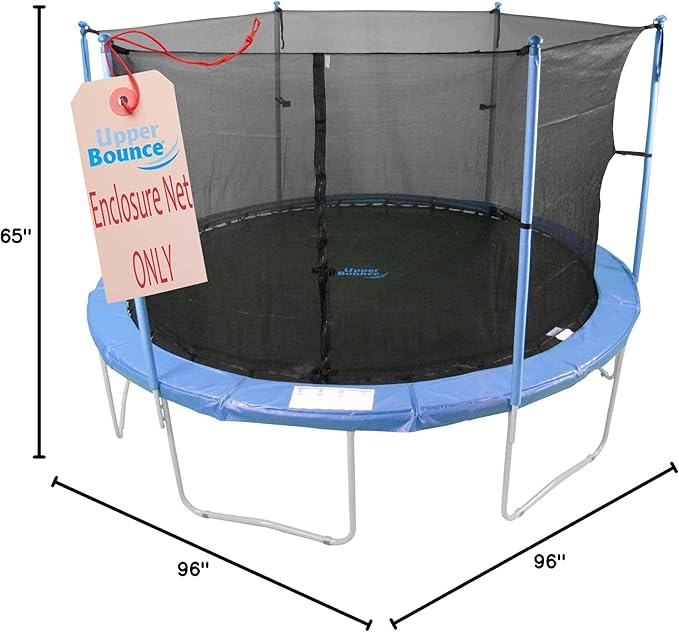 Upper Bounce Machrus Trampoline Net Replacement 7.5FT 8FT 9FT 10FT 12FT 13FT 14FT 15FT 16FT- Safety Net for Straight Poles/Arches Round Trampoline