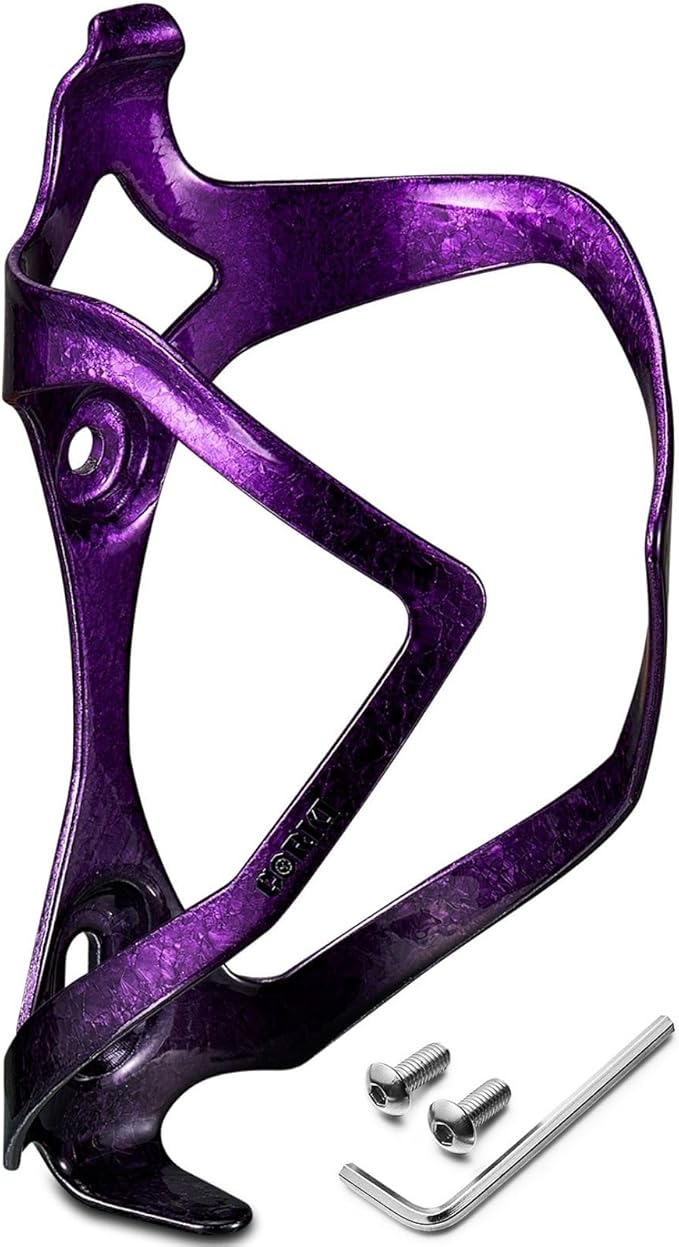 Bike Water Bottle Holder Bicycle Cage for Mountain Road MTB Gravel Adult Bikes Cycling Universal Carrier Rack 1 Pack Aluminum Alloy Ultralight Kettle Drink Accessories Purple