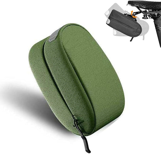 ENLEE Bike Saddle Bag, Adjustable Bicycle Seat Bag, Quick-release Tail Bag Cycling Seat Pack for Mountain Road Bikes (Green)