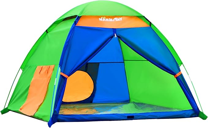 NARMAY® Play Tent Summer Camping Dome Tent for Kids Indoor/Outdoor Fun - 60 x 60 x 44 inch