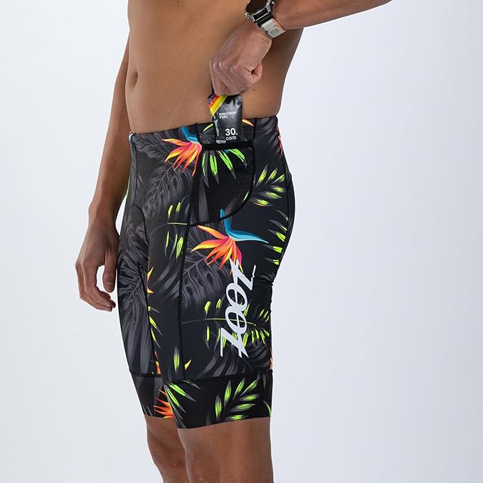 Zoot Men’s LTD 9-Inch Triathlon Shorts, Endurance Cycle Padded Shorts, for Swim, Bike, Run with Quick Drying UPF 50 + Fabric
