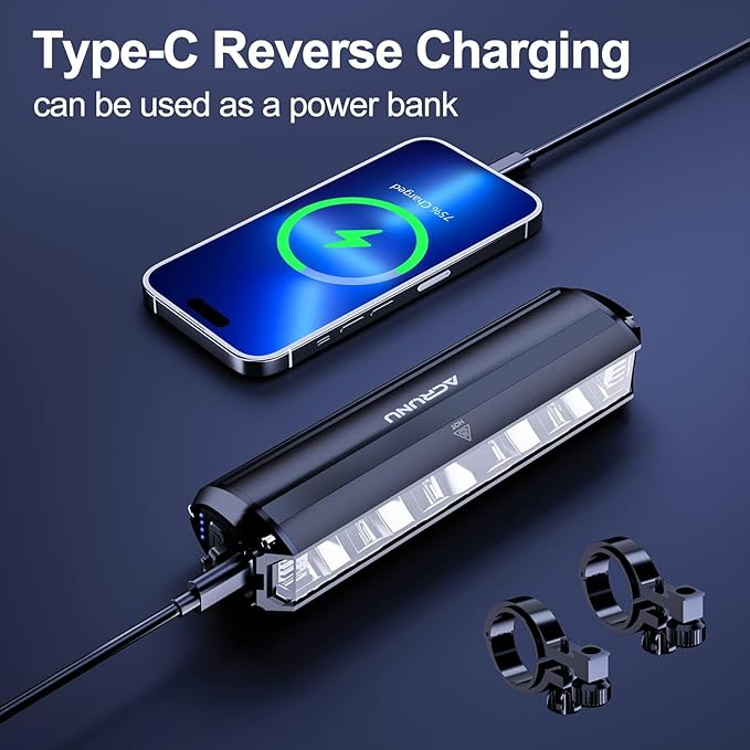 Super Bright 3400 Lumens LED Bike Light USB Rechargeable - 5 Modes Bicycle Headlight with 7H Runtime, IPX6 Waterproof, Quick Release Mount for Mountain Road Cycling Commuting Night Safety