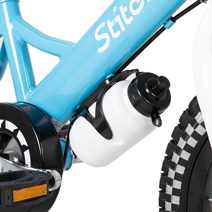 JOYSTAR Kids Bike for 2-7 Years Girls Boys w/o Dual Handbrake 12 14 16 Inch Princess Girls Bike with Training Wheels Doll Seat Streamers Boys Bikes with Flag & Water Bottle, Kids' Bicycle