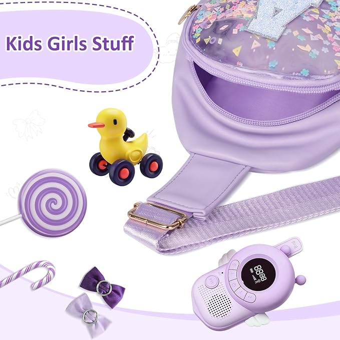 COSHAYSOO Purple Toddler Little Girls Purse 2 3 4 5 6 7 Year Old Kids Sling Bag Initial Crossbody Pouch, Stylish Trending Cute Birthday Christmas Presents Halloween Thanksgiving Gift Ideas Letter Y