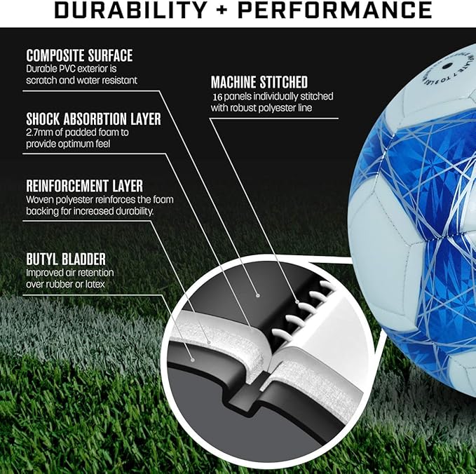 Light Up Soccer Ball Glow in The Dark Soccer Ball Size 3/4/5 with Needles and Pump Ball for Men Youth and Adult Night Games