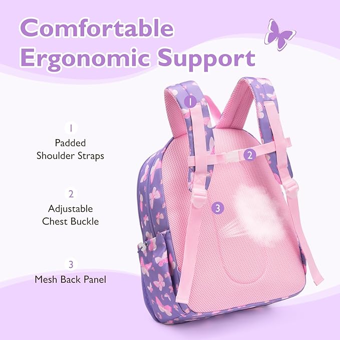mommore Kids Backpack for Boys Girls Preschool Kindergarten Backpacks Lightweight Elementary School Bookbag with Lunch Box