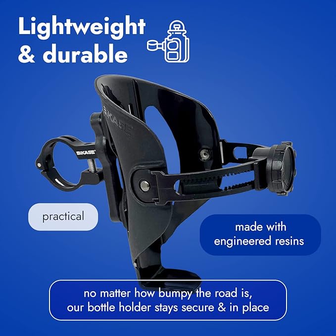 ABC by BiKASE - Any Bottle Cage, Bike Water Bottle Holder - Fits Any Bottle, Container, Speaker, Bicycle Bottle Holder for Frame or Handlebar