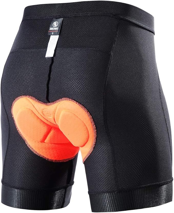 Souke Sports Men's Cycling Underwear Shorts 4D Padded Bike Bicycle MTB Liner Shorts with Anti-Slip Leg Grips