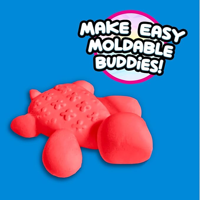 COMPOUND KINGS Fluffy Butter Cloudz Compound Bucket for Girls & Boys | Sensory Toys | Non-Toxic & Non-Sticky | Stress Relieving Tactile | (Red Cherry)