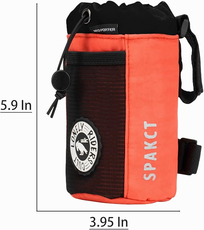 Bike Stem Bag,Bike Handlebar Bag,Top Tube Bike Bag,Waterproof Bicycle Frame Bag,Bike Bags for Bicycles,bicycle basket,Bike Snack Bag, Accessories For cycling (orange)