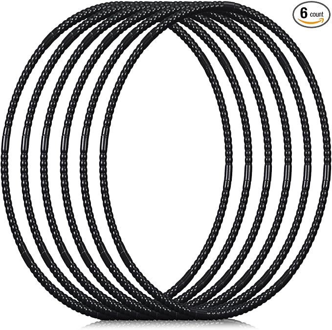 Shappy 6 Pcs Exercise Hoop Detachable Adjustable Plastic Toy Playground Toys Colored Hoop Circles for Teens Games Gymnastics Dog Agility Equipment Party Decor