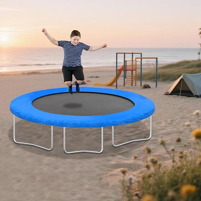 Eapmic Trampoline Pad Replacement, Trampoline Safety Pad, Spring Cover for 8ft 10ft 12ft 14ft 15ft 16ft Round Trampoline with Waterproof Foam Padding, Universal Trampoline Accessories