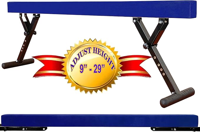Adjustable Balance Beam 8 ft Gymnastic Beam Adjustable Height for Kids and Teenage of All Gymnastic Levels, Gymnastic Training Beam Gymnastic Equipment for Athlete Home and Gym Club Use