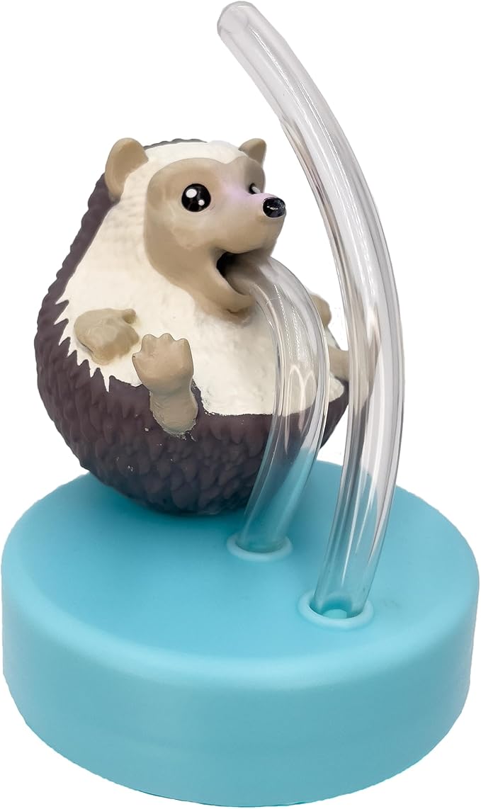 Kids Water Bottle, Toddler Cups, Tumbler with Lid and Straw, Travel Sippy Cup for Water or Milk, Kids Cups with Lids for Toddlers 3 and Up, BPA Free Plastic, 12 oz (Trend Zoo Hedgehog)