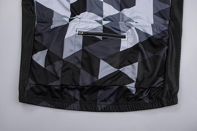 GCRFL Men's Cycling Jersey Set Road Bike Shorts Sleeves Jersey Zipper Pokcet Bib Shorts with Padded, Cycling Clothing kit Men