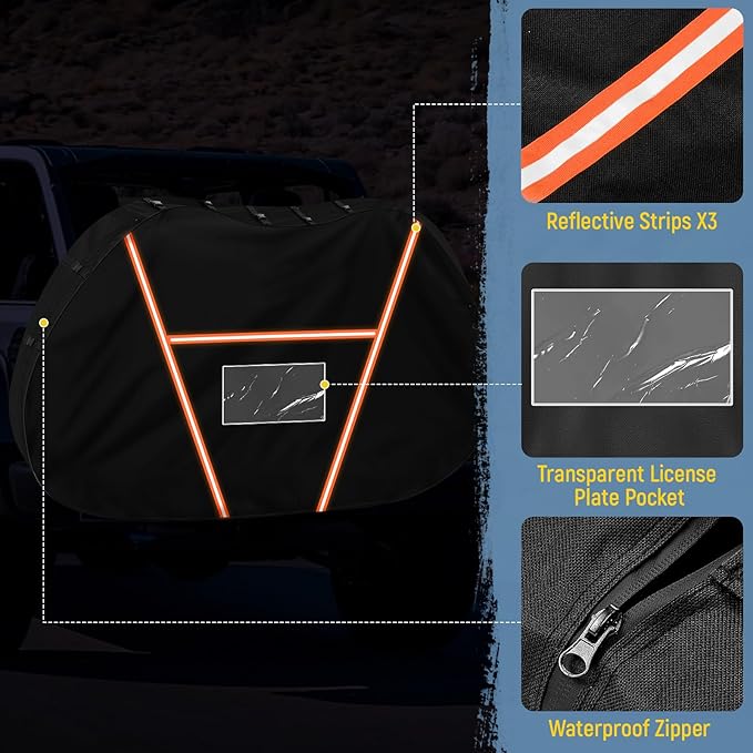 Bike Cover for Transport 2 Bikes,600D Heavy Duty Bike Covers for 2 Bikes on Rear Bike Rack,Waterproof Bike Rack Cover Outdoor Storage