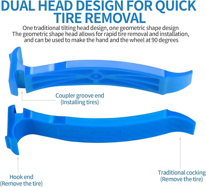 Professional Bike Tire Levers - High-Strength PC Material, Non-Slip Ergonomic Design, Rim Protector for Road/Mountain Bikes(Blue)