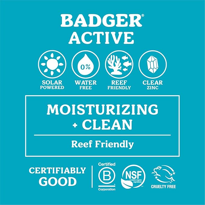Badger Mineral Sunscreen Combo, SPF 30 Cream & SPF 35 Face Stick, Organic Ingredient with Mineral Zinc Oxide, Unscented Reef Safe Sunscreen Set, Broad Spectrum, Water Resistant, 2-Count