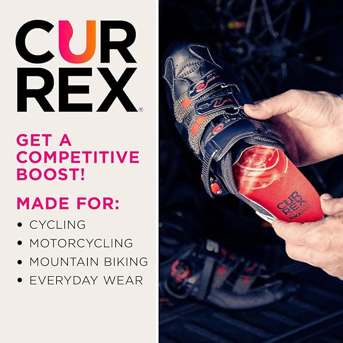 CURREX BikePro Insoles for Cycling, Bicycle & Motorcycle Riding – Arch Support Shoe Inserts w/Metatarsal Pads, Helps Reduce Fatigue + Improve Stability & Fit – for Men & Women – Medium Arch, 2XL