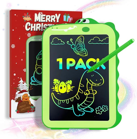 LCD Writing Tablet for Kids - 8.5 Inch Colorful Dinosaur Doodle Pad, Educational Drawing Board, Gift for 3-8 Year Old Boys and Girls, Ideal for Birthday, Party, and Learning Fun (Christmas Edition)