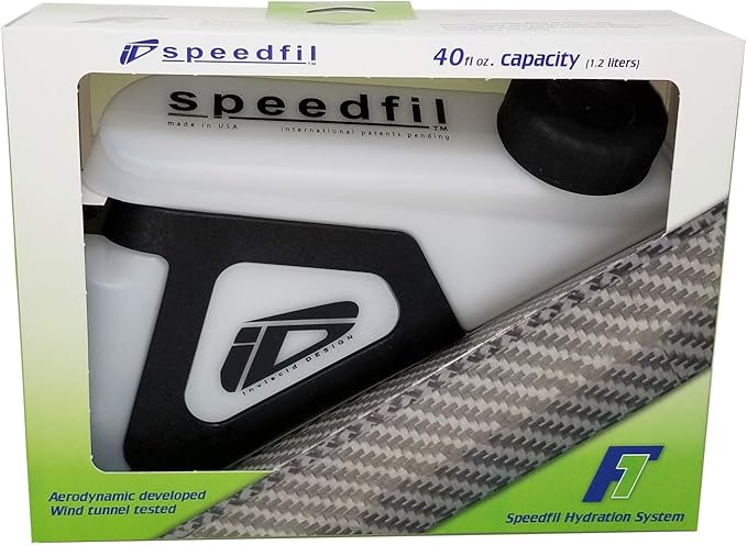 Speedfil F1 Bicycle Water Bottle, Hands-Free Frame Mounted Hydration System with Refill Port