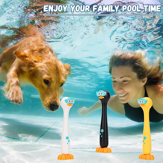 Set of 3 Pool Diving Toys for Kids,Fun Swimming Pool Games for Kids Water Toys, Clown Duck Dive Stick are Perfect for Boys and Girls Pool Time!