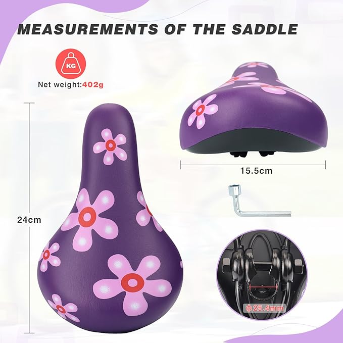 WEEROCK Kids Bike Seat, Child Bike Seats for 14" 16" 18" 20" 24" Kid Bicycle, Kids Bike Replacement Saddle for Boys Girls Bicycles