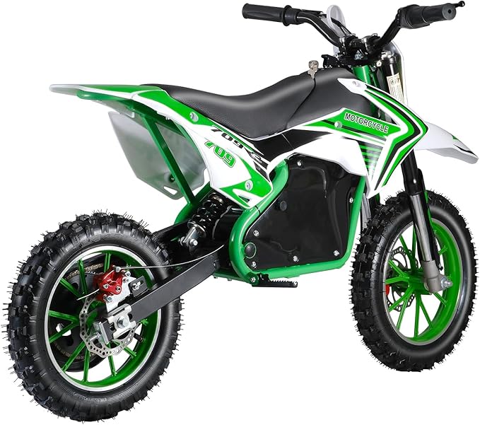 Electric Dirt Bike for Kids Teens Adults, 350W Mid-Drive Motor and 15.5MPH Electric Motorcycle with 36V/7.5AH Battery Ebike, Full Suspensions Mountain Off-Road E Bike, Hydraulic Brakes