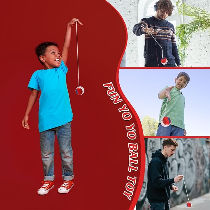 24 Pack Spider-Themed LED Light Up Yo Yo Balls Party Favors for Kids, Back to School Classroom Prizes, Superhero Yo Yo Bulk Toys for Boys Girls