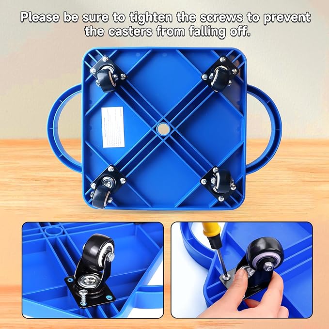 GSE Games & Sports Expert Gym Floor Scooter Board with Handles, Sitting Scooter for Kids Indoor Play Equipment, Fun Scoot Board with Non-Marring Plastic Casters for Children