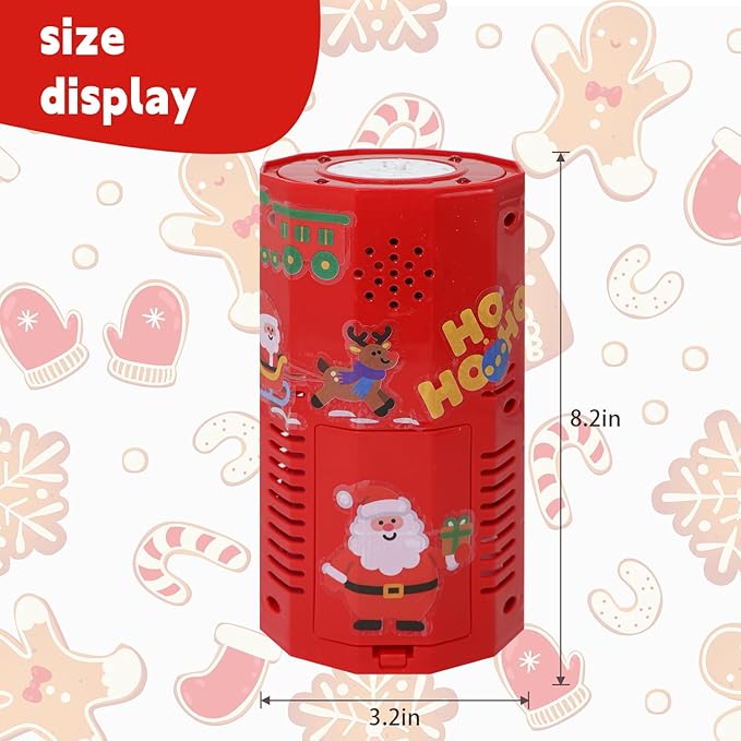 Fireworks Bubble Machine for Christmas, Musical Bubble Blower Machine with Flashing Lights and DIY Stickers, Automatic Bubble Maker for Kids & Adults Festive Fun (Christmas)