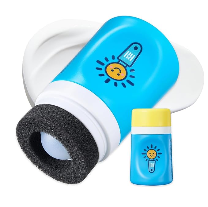 Sunscreen Applicator With Broad Spectrum SPF 50+ Sunscreen UVA/UVB Protection, Water-Resistant 5oz - Kids, Adults & Families, Refillable Roll on Sponge Spill Easy Application, Paraben Dye & Tear Free