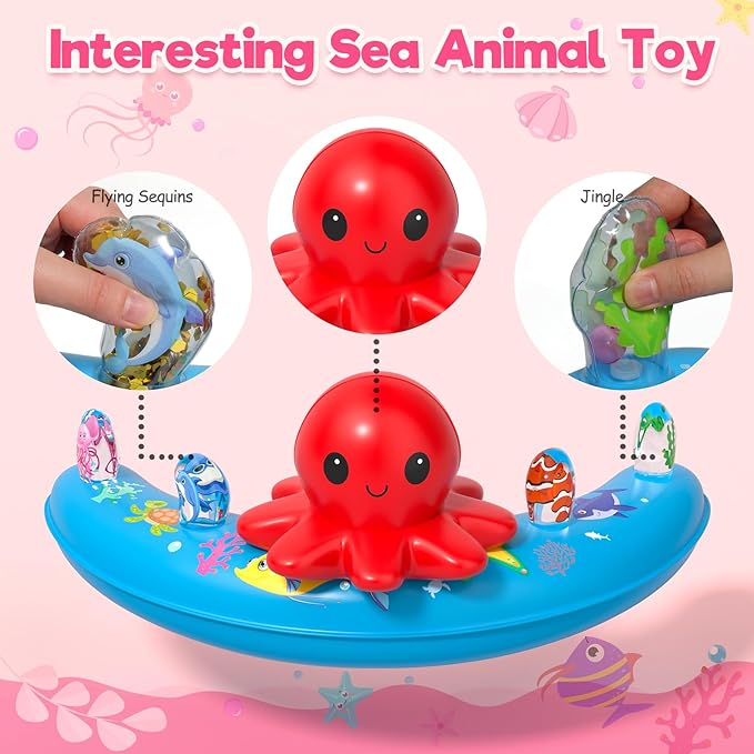 Sunrad Baby Pool Float with Canopy UPF50+ Sun Protection, Inflatable Baby Swim Float with Toy Play Console & Adjustable Safety Seat, Toddler Infant Pool Floaties for 6-36 Months