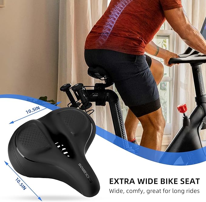 ROCKBROS Oversized Bike Seat for Peloton Bike/Bike+ Seat Replacement Wide Comfortable Bike Seat Cushion Exercise Bike Seat